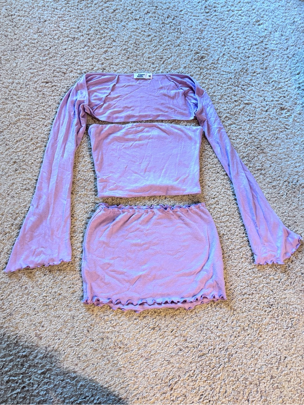 Tiger Mist lilac cotton 3pc set